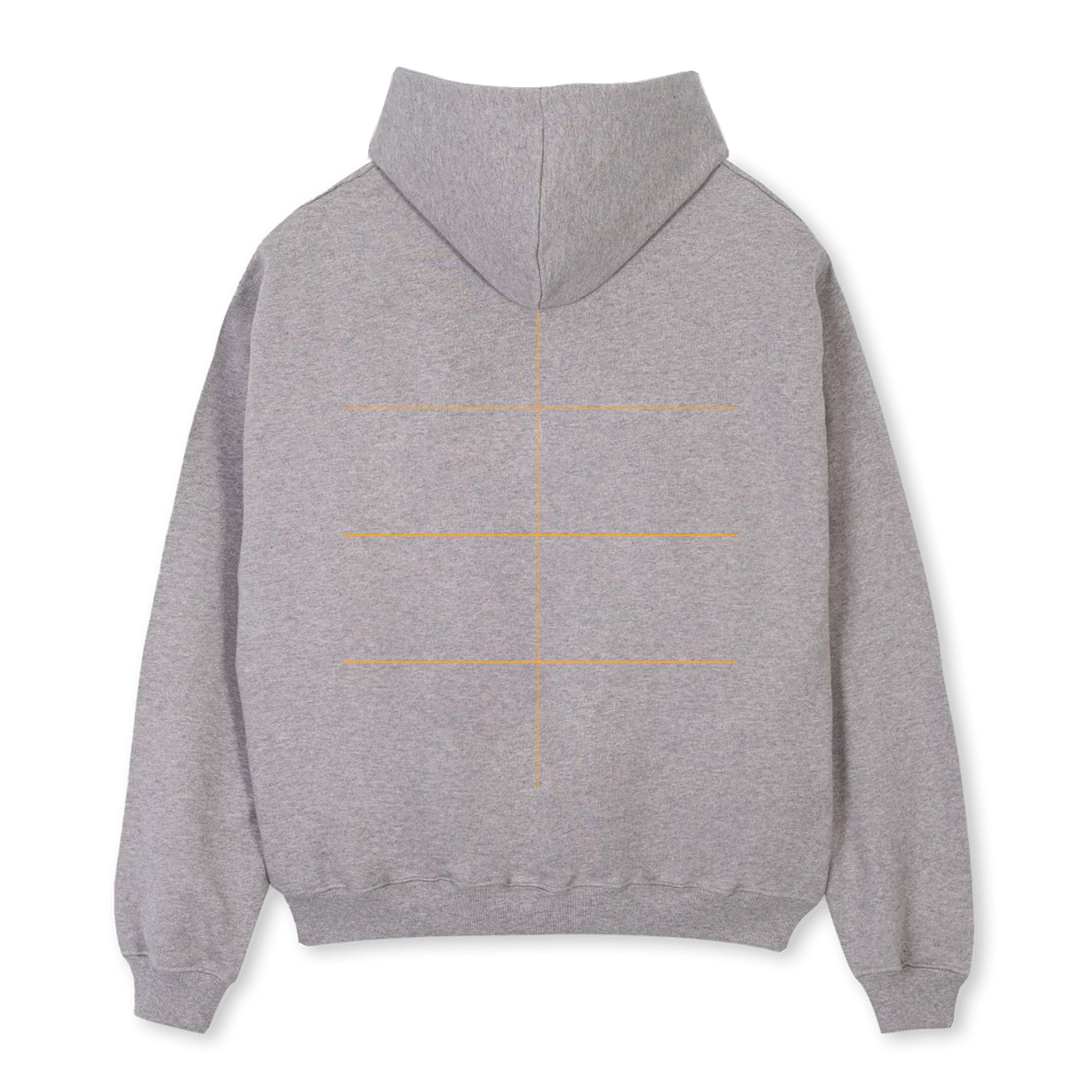 HOODIE L Grey Marl Oversized Hoodie. - Image 2