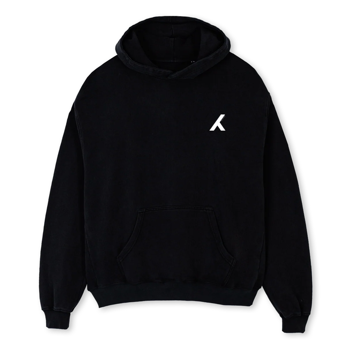 HOODIEBLACKMEN Black Oversized Hoodie.