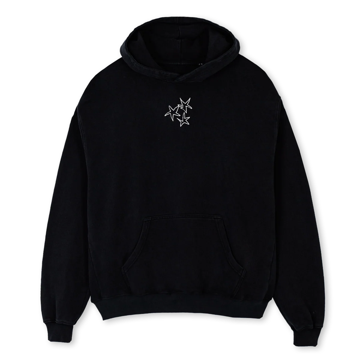 HOODIEBLACKTOURZWEI Black Oversized Hoodie.