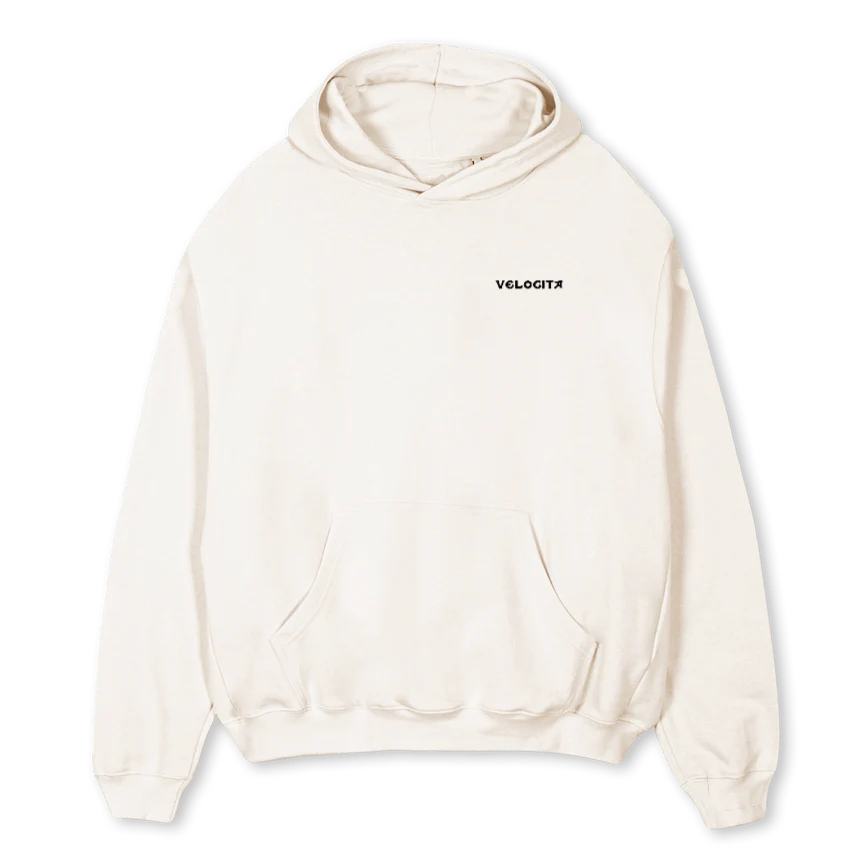 HOODIEE Vintage White Oversized Hoodie.