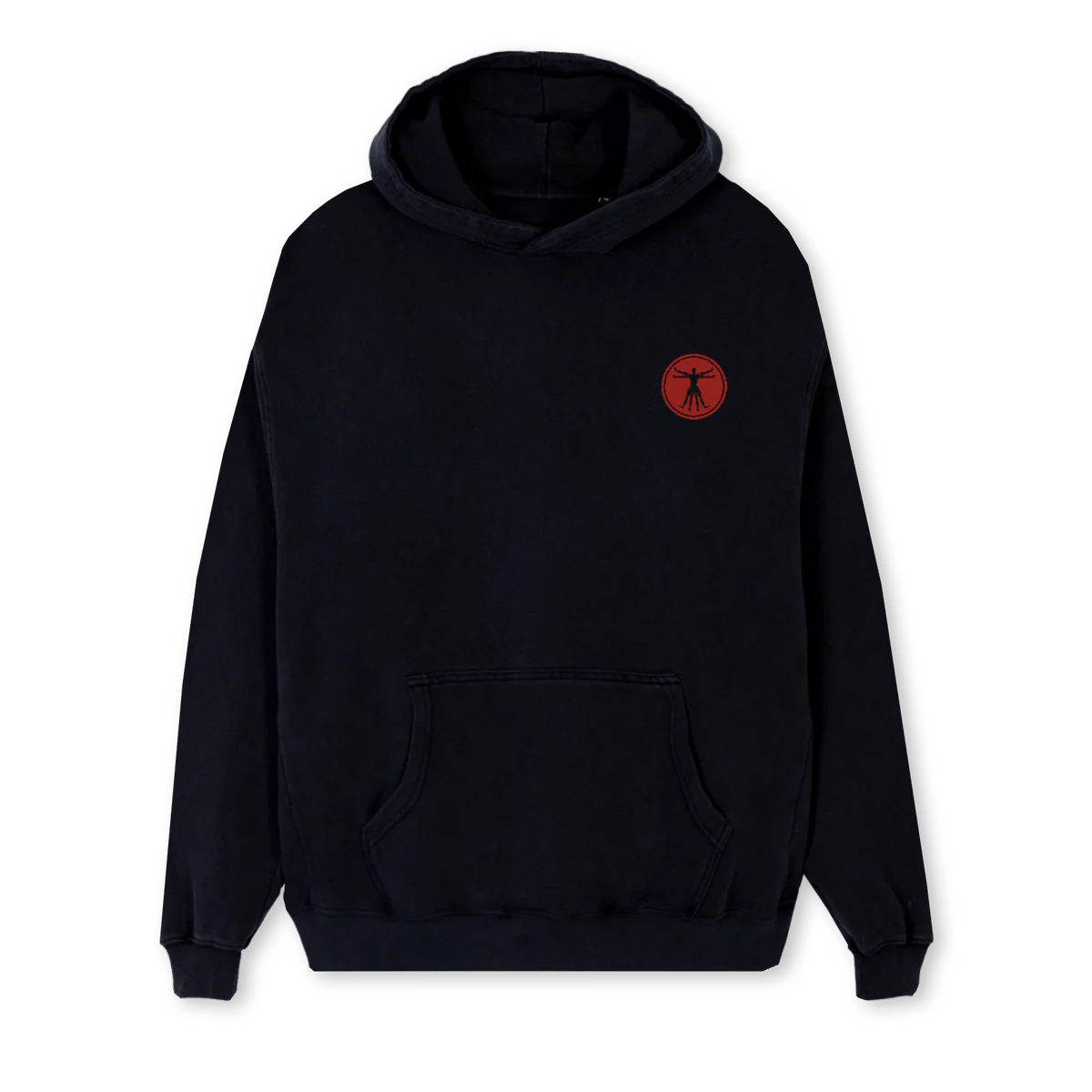 HOODIEMATTERREDFLOGO Black Regular Hoodie.