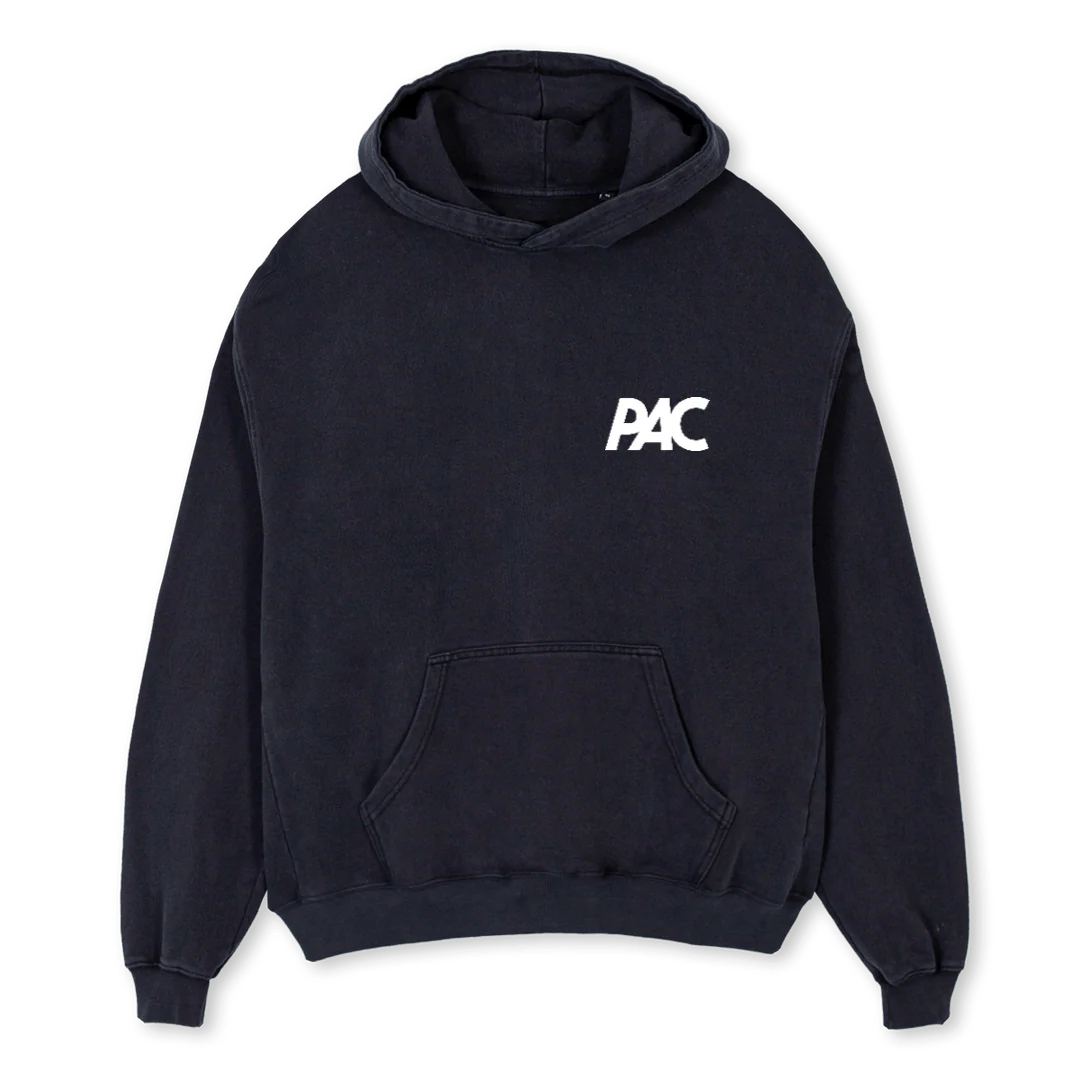 HOODIEWIDE Vintage Black Oversized Hoodie.