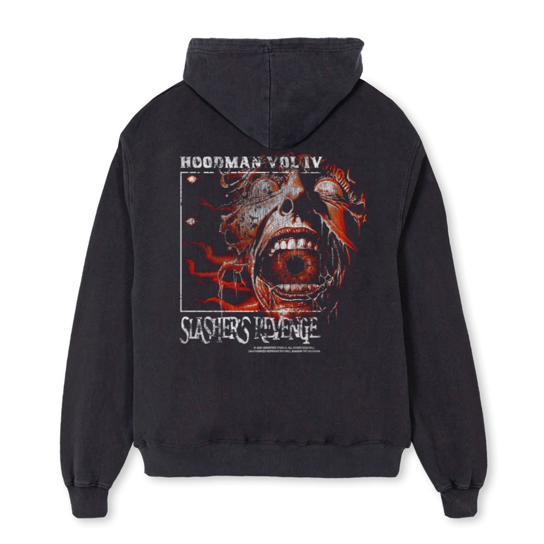 HOODMANZIPPER Vintage Black Oversized Zipped Hoodie. - Image 2