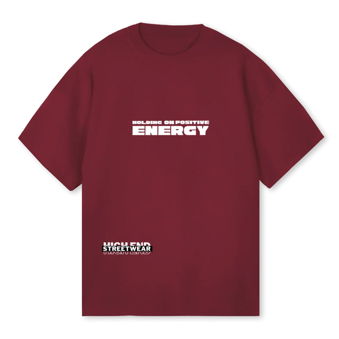 HOPEKIT Burgundy Oversized Tee.