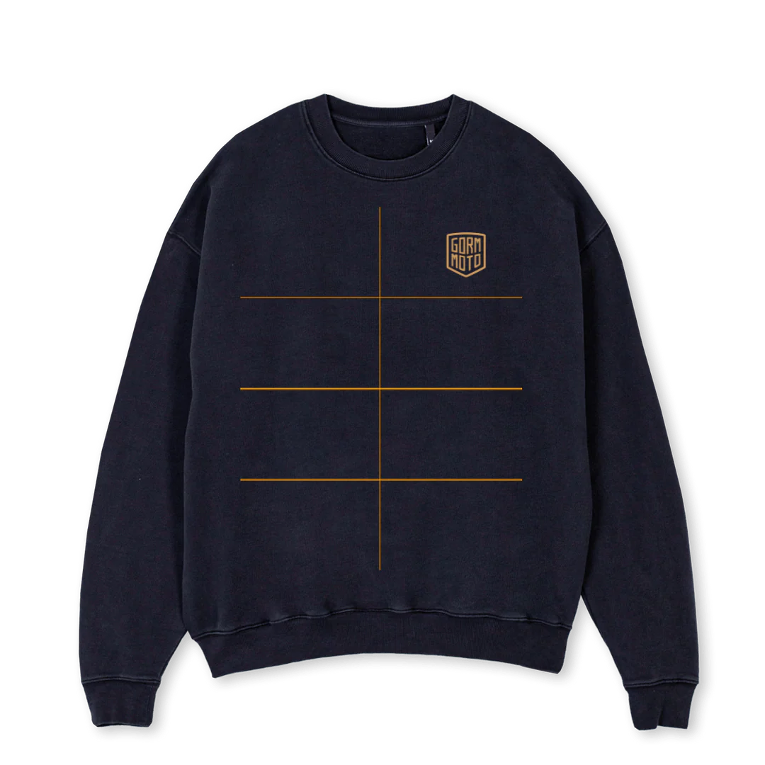 HOPESTWO Vintage Black Oversized Crewneck Sweater.