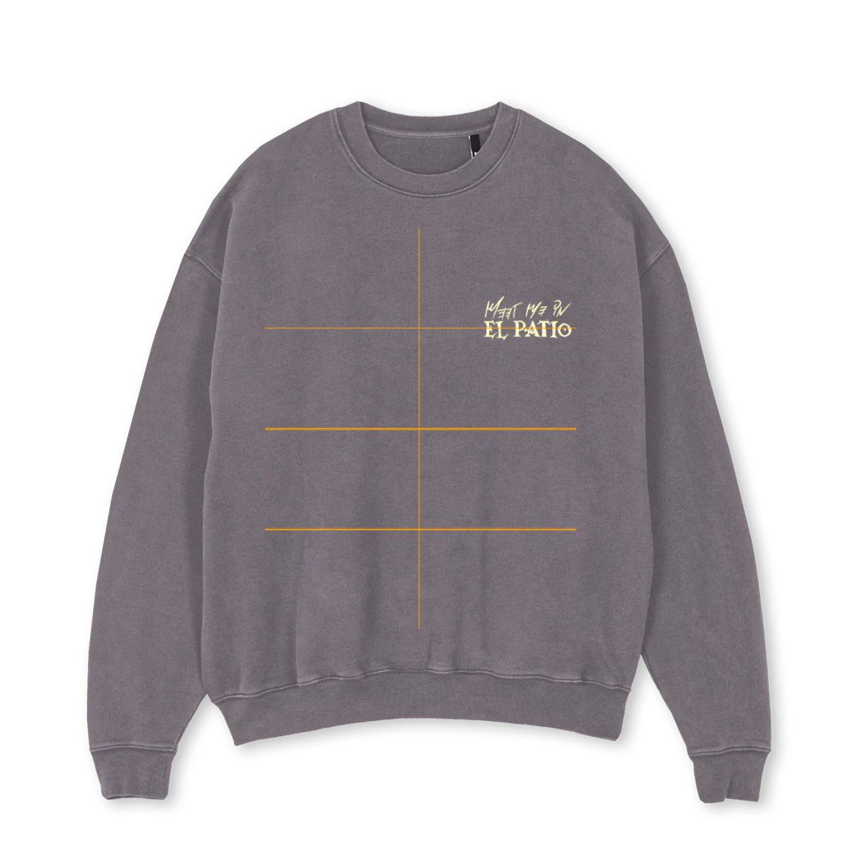 HOTELCREWNECK Pigment Grey Oversized Crewneck Sweater.