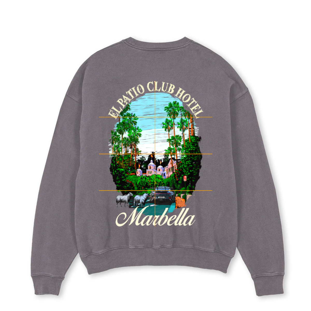 HOTELCREWNECK Pigment Grey Oversized Crewneck Sweater. - Image 2