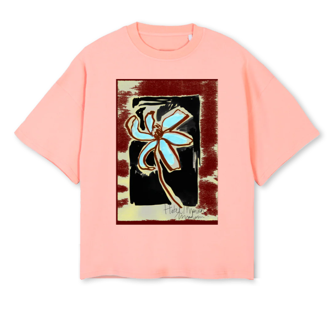 HOTELMAISONMADOUPINK Pink Clay Oversized Boxy Tee.