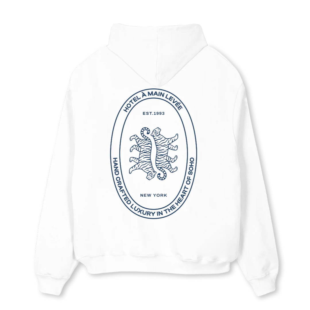 HOTELTIGERHOODIE White Oversized Hoodie. - Image 2