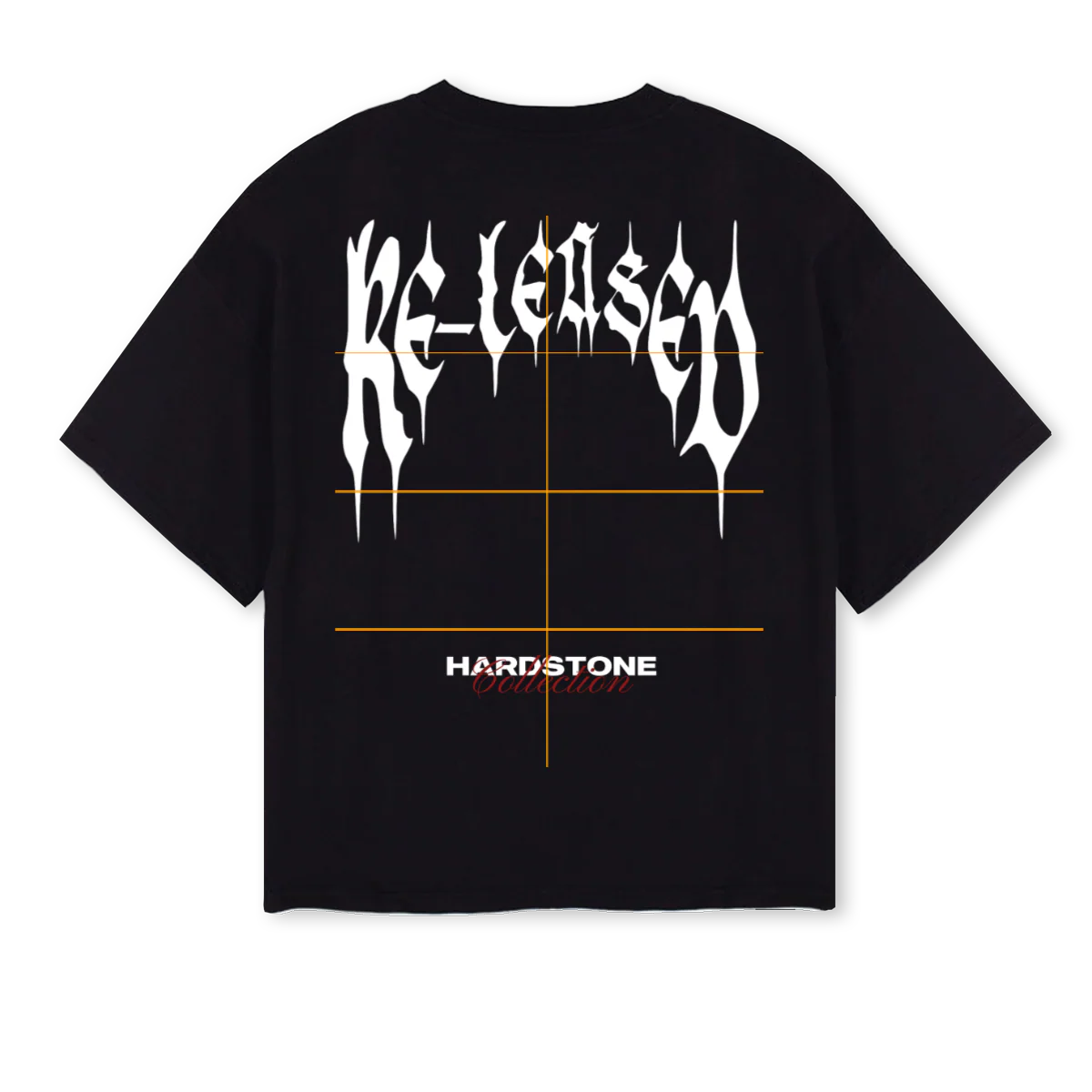 HRDSTNE  Black Oversized Boxy Tee. - Image 2