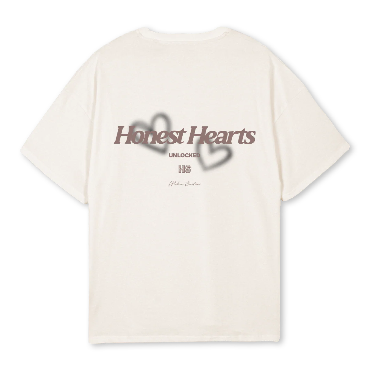 HSBASICTEEOFFWHITE Vintage White Oversized Tee. - Image 2