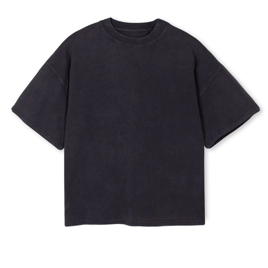 TIMJUBLACK_BOXY Vintage Black Oversized Boxy Tee
