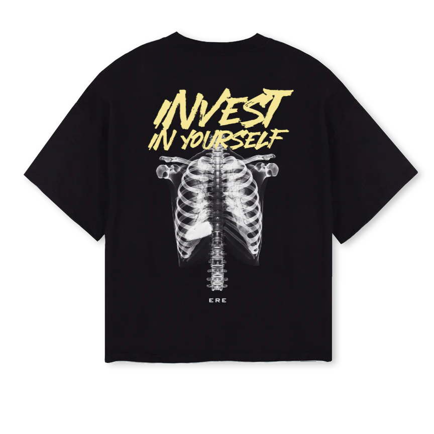 IISAMPLEFIVE Black Oversized Boxy Tee. - Image 2