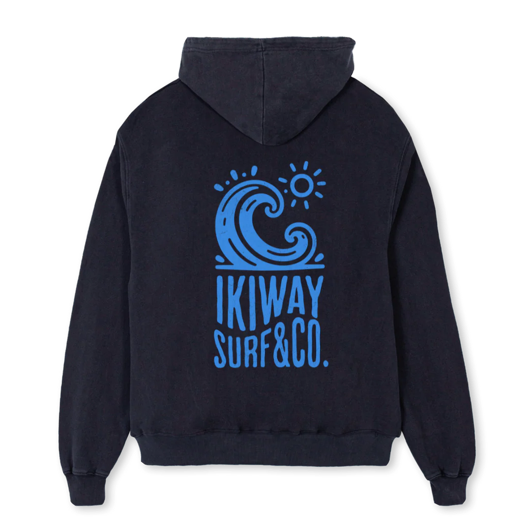 IKIWAY VINBK OVER Vintage Black Oversized Hoodie. - Image 2