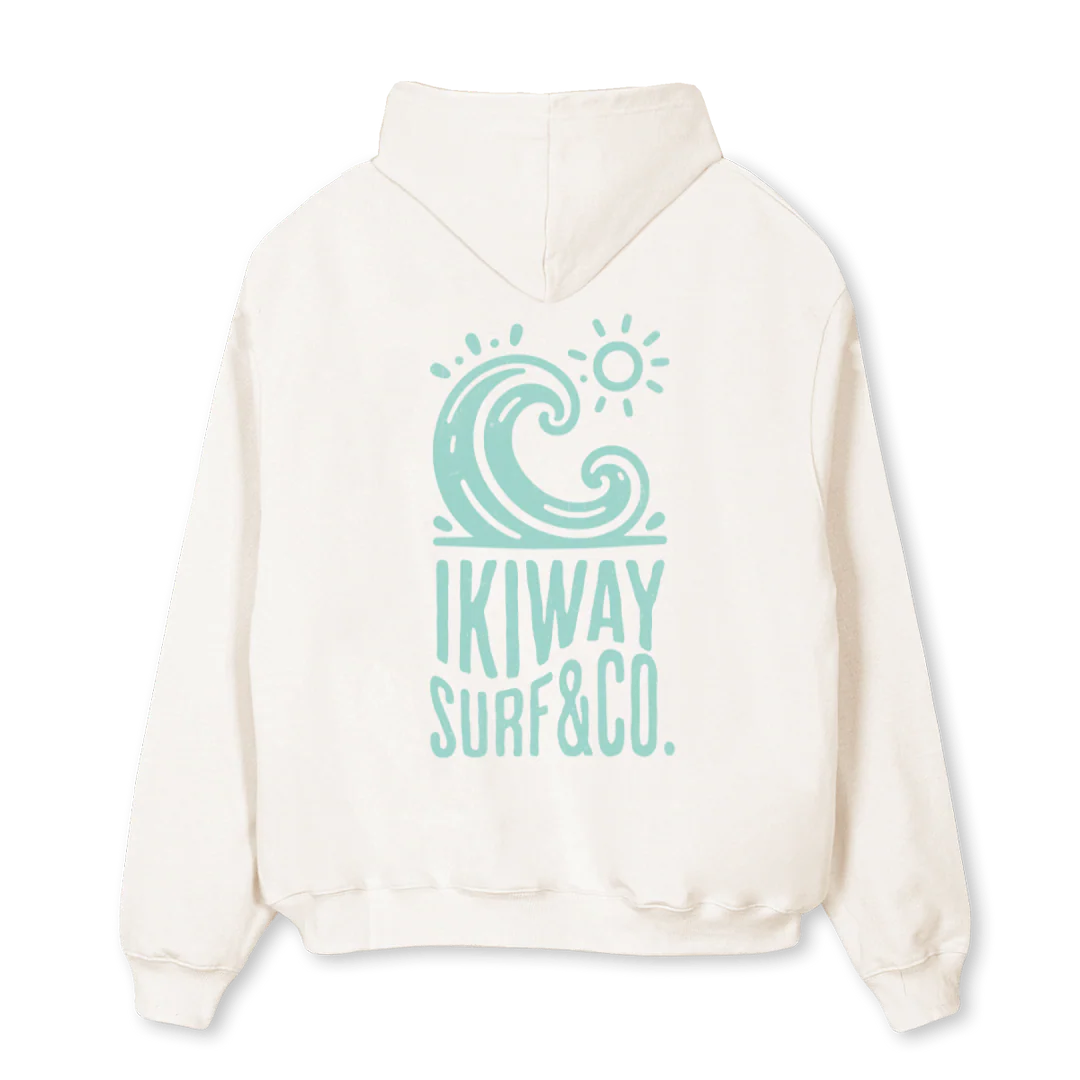 IKIWAY VINTWH OVER Vintage White Oversized Hoodie. - Image 2