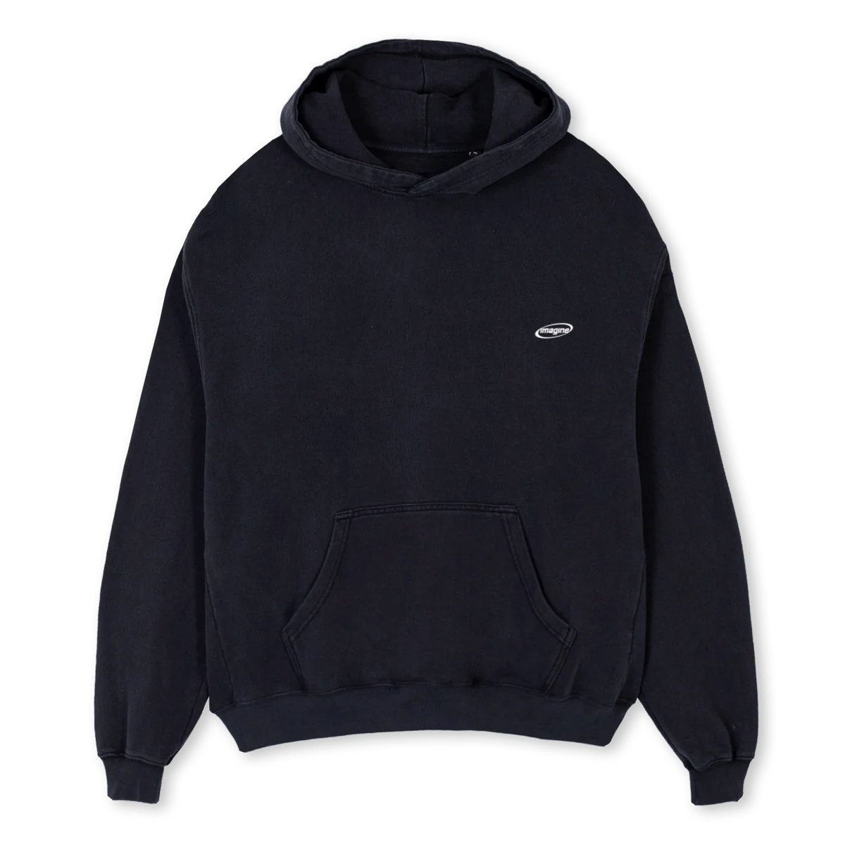 IMAGINETOURDEUX Vintage Black Oversized Hoodie.