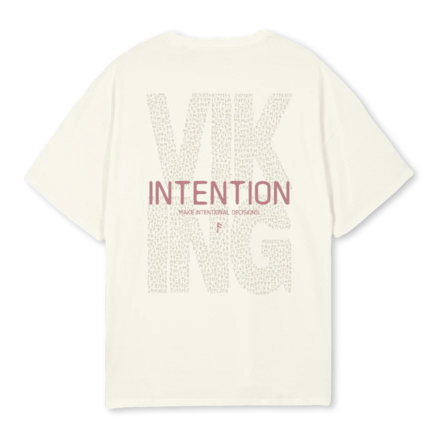INTENTION Cream Oversized Tee. - Image 2