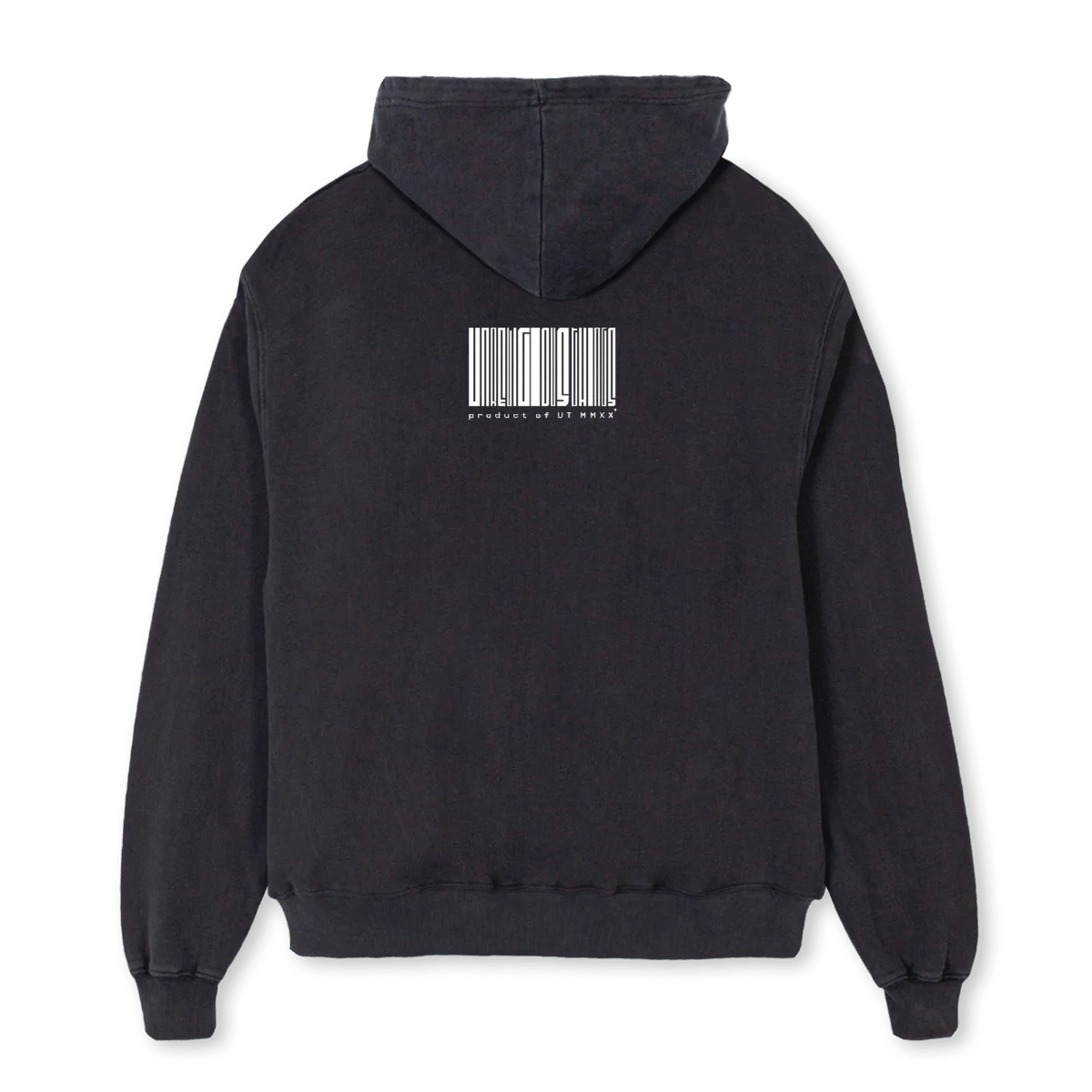 INTERN Vintage Black Oversized Zipped Hoodie. - Image 2