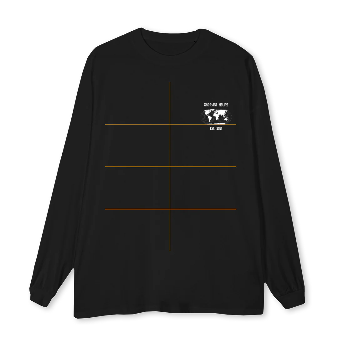 INTERNATIONALCITIES Black Oversized LS Tee.
