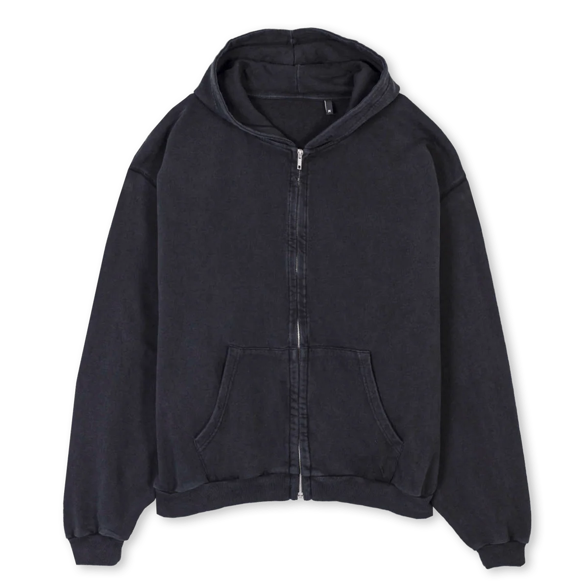 IRONGATE Vintage Black Oversized Zipped Hoodie.