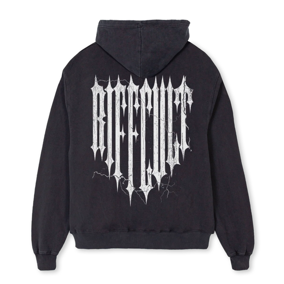 IRONGATE Vintage Black Oversized Zipped Hoodie. - Image 2