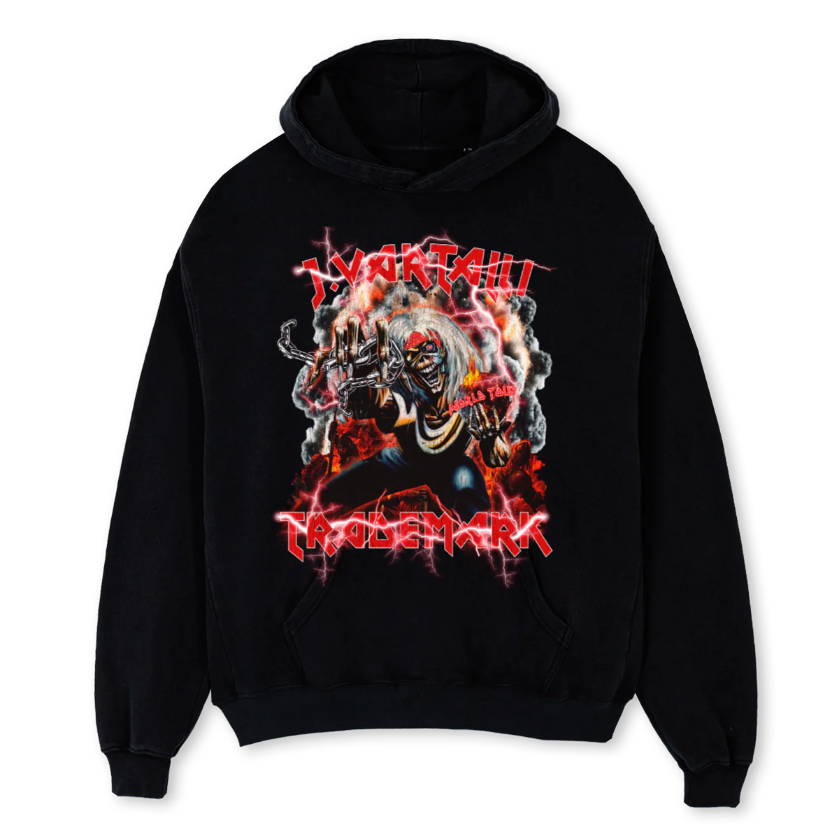 IRONMAIDENVARTALLI Black Oversized Hoodie.