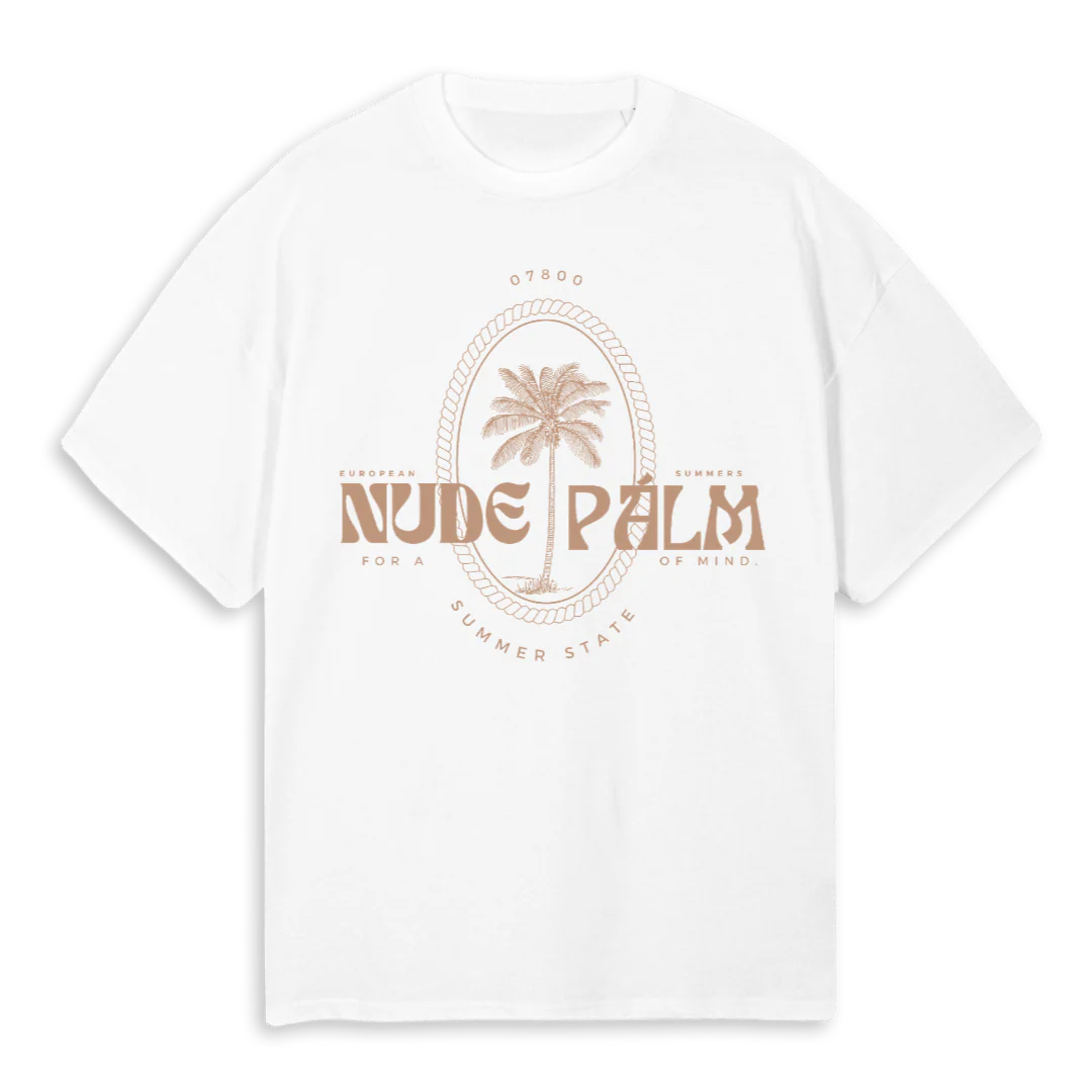 ISLAND White Oversized Tee.
