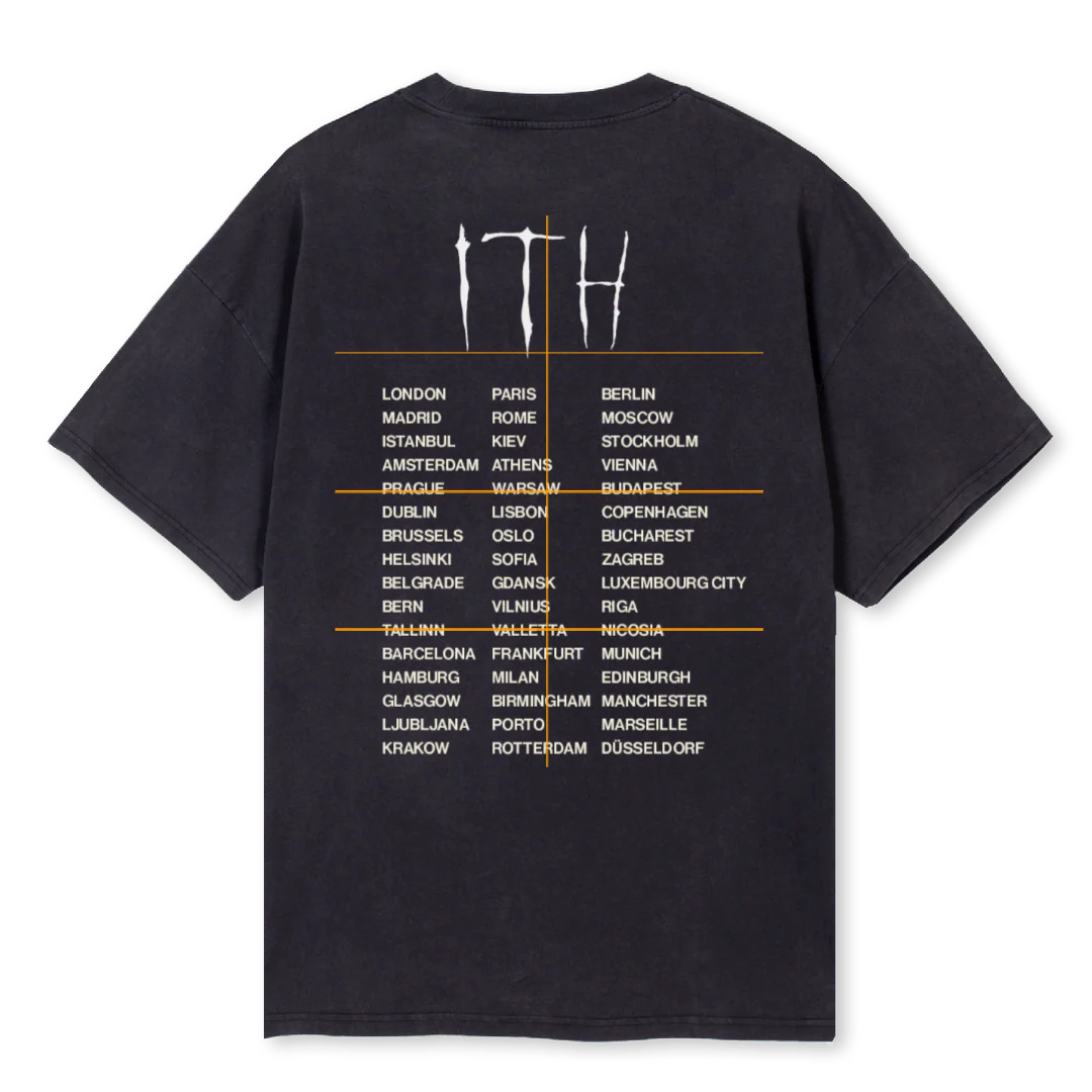 ITHMETALTOUR Vintage Black Oversized Tee. - Image 2