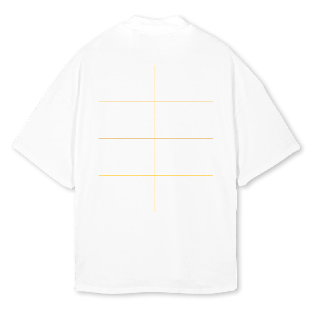ITSDIFFMOCKWHITE White Oversized Mock Neck Tee. - Image 2
