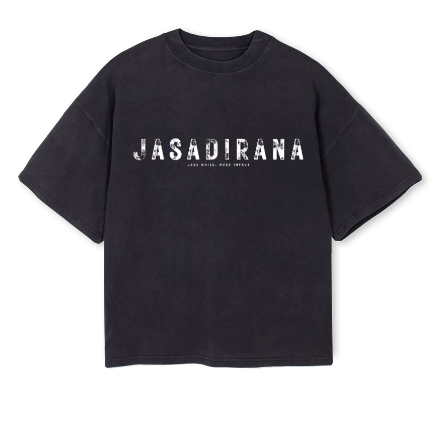 JASADIRANA VNTG VRSZ Vintage Black Oversized Boxy Tee.