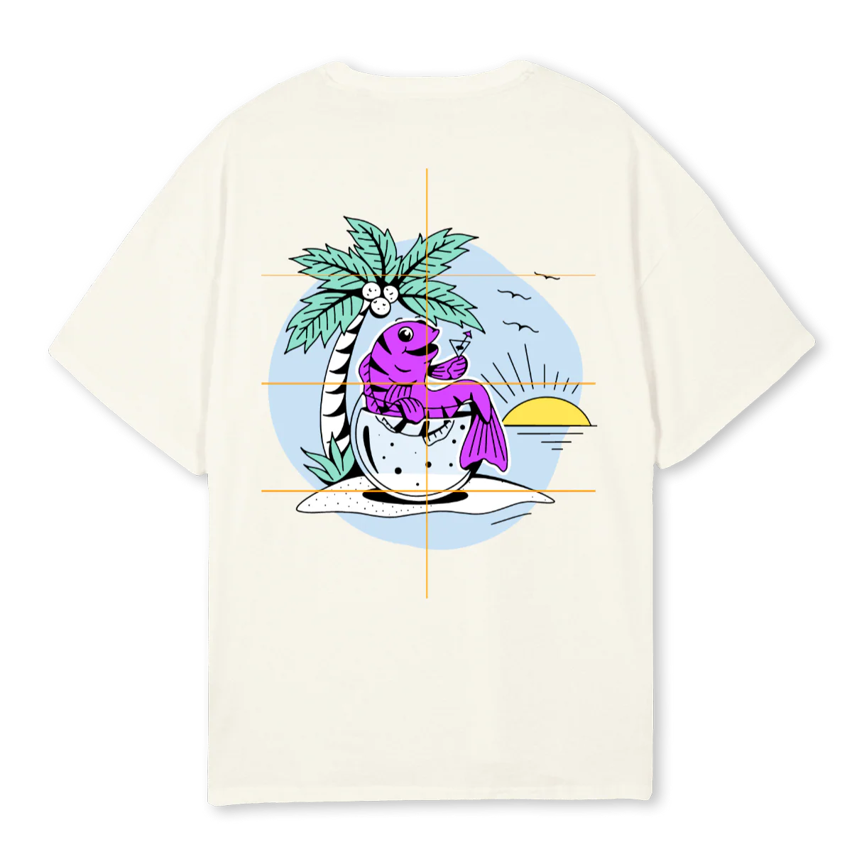 JCBEACH Cream Oversized Tee. - Image 2