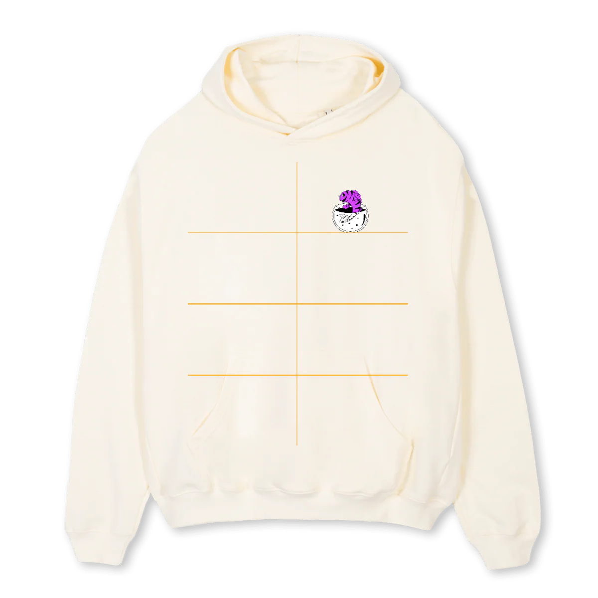 JCBEACHHOODIE Cream Oversized Hoodie.