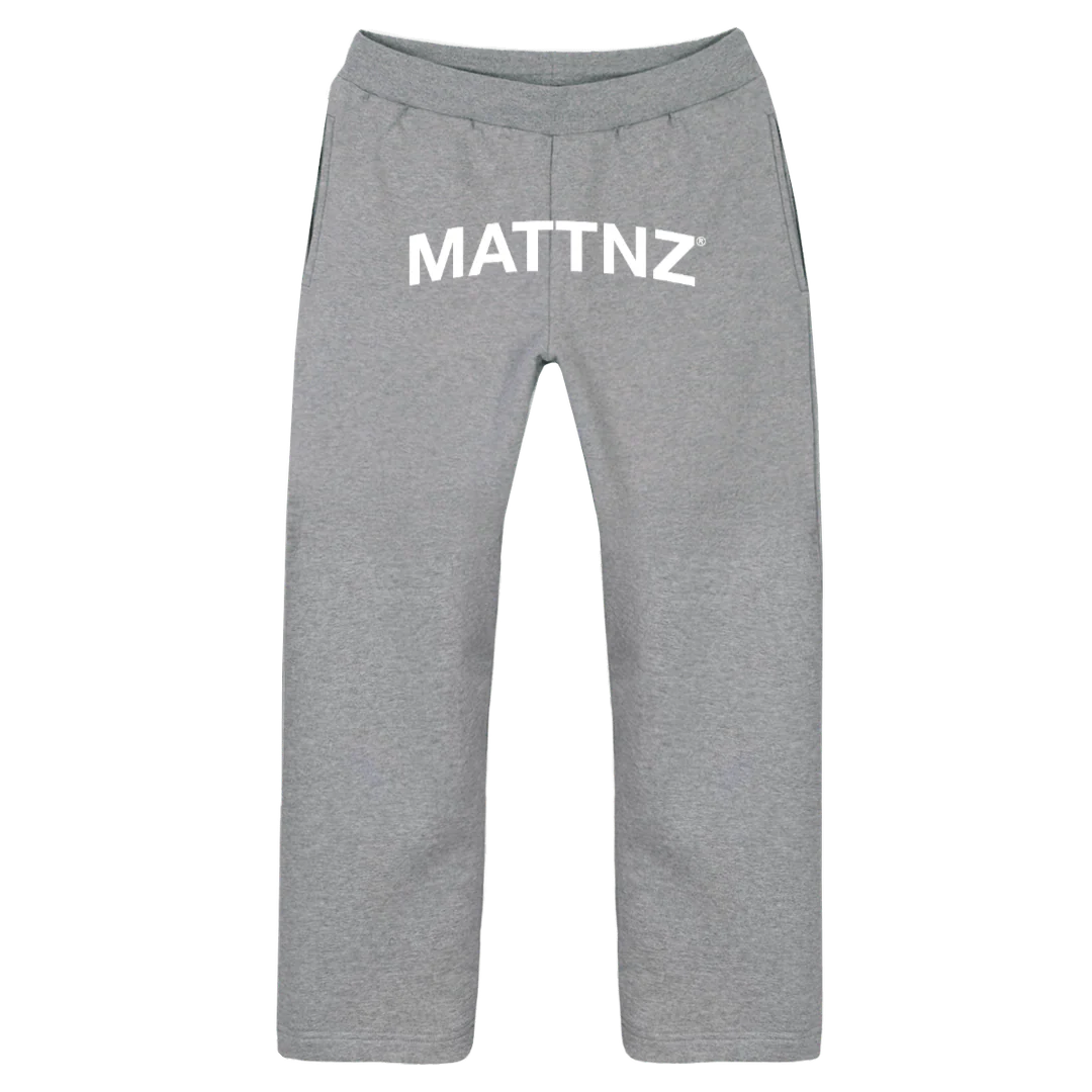 JOGGERSWHITE Grey Marl Straight-Leg Relaxed Sweatpants.