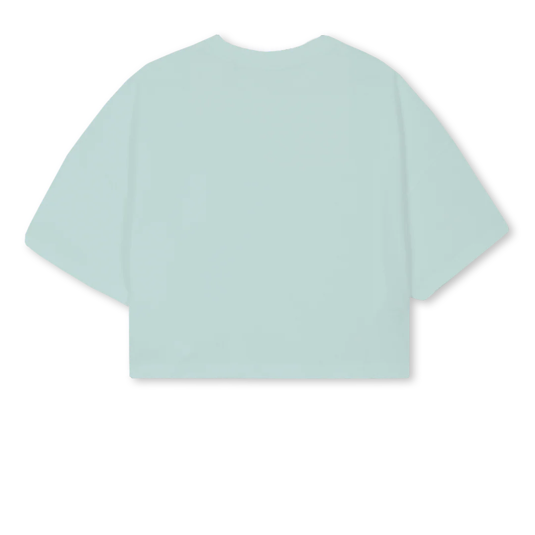 JOHNG_CROPPEDCENTERCB Cold Blue Cropped Oversized Tee. - Image 2