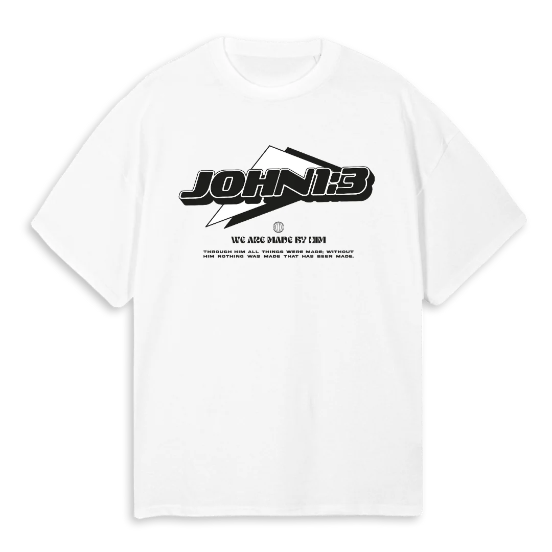 JOHNGREYTSHIRT White Oversized Tee.