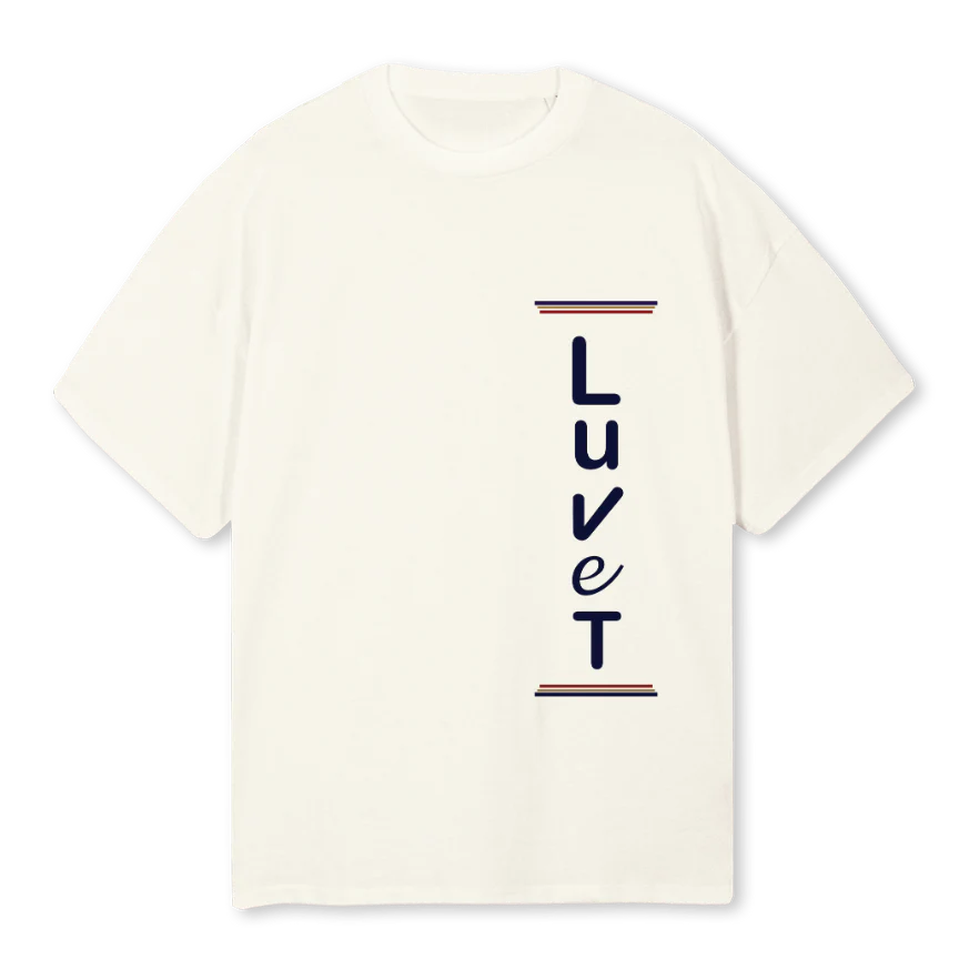 JPVERTLOGO Cream Oversized Tee.