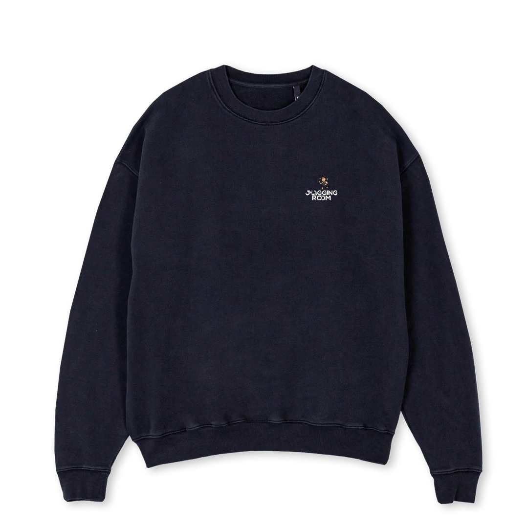 JRCREW Vintage Black Oversized Crewneck Sweater.
