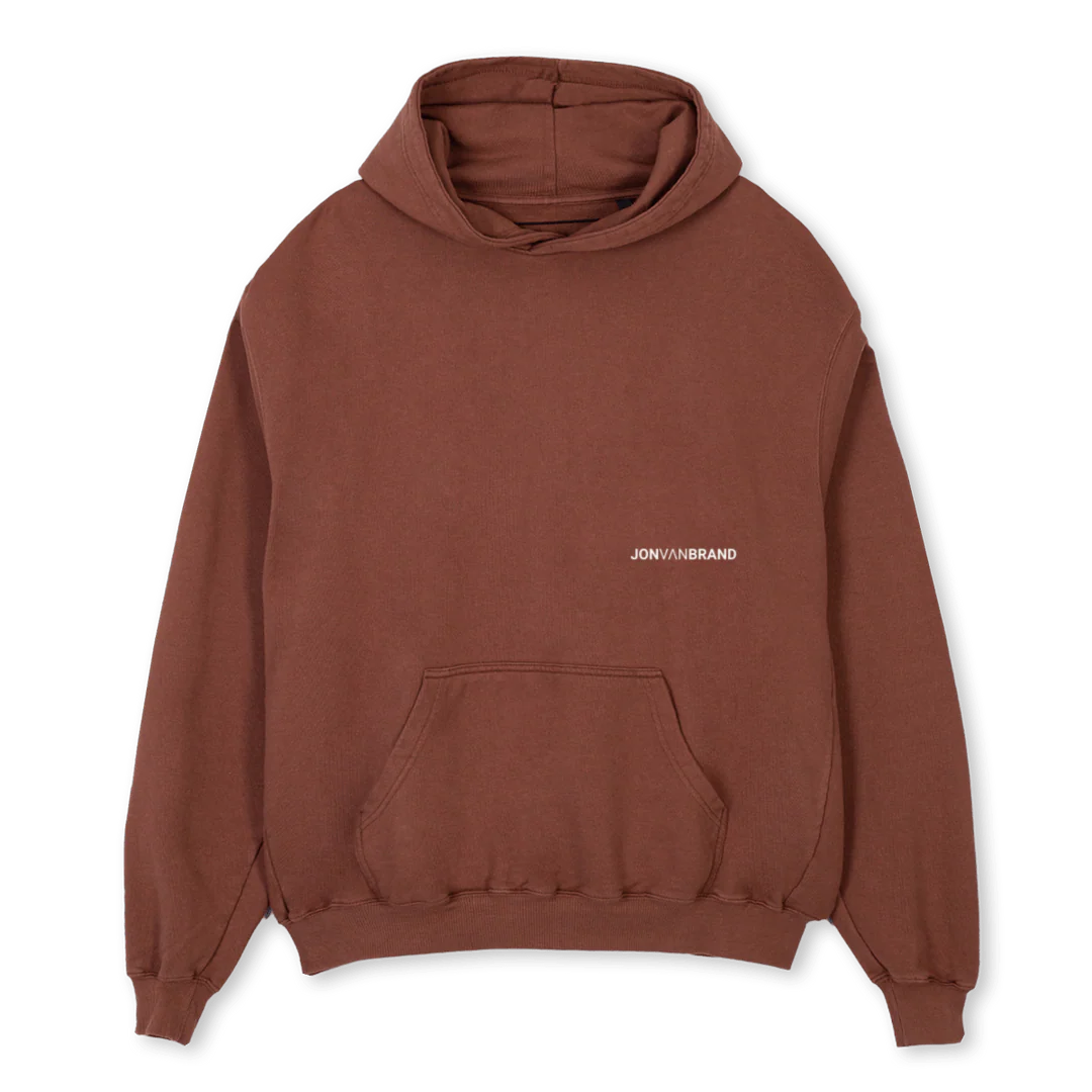 JVBLUCHSHOODIEBROWN Vintage Brown Oversized Hoodie.