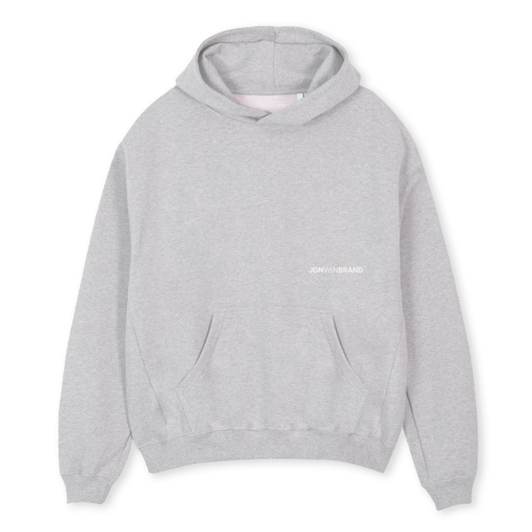 JVBNOTASURFGREYM Light Grey Marl Oversized Hoodie.