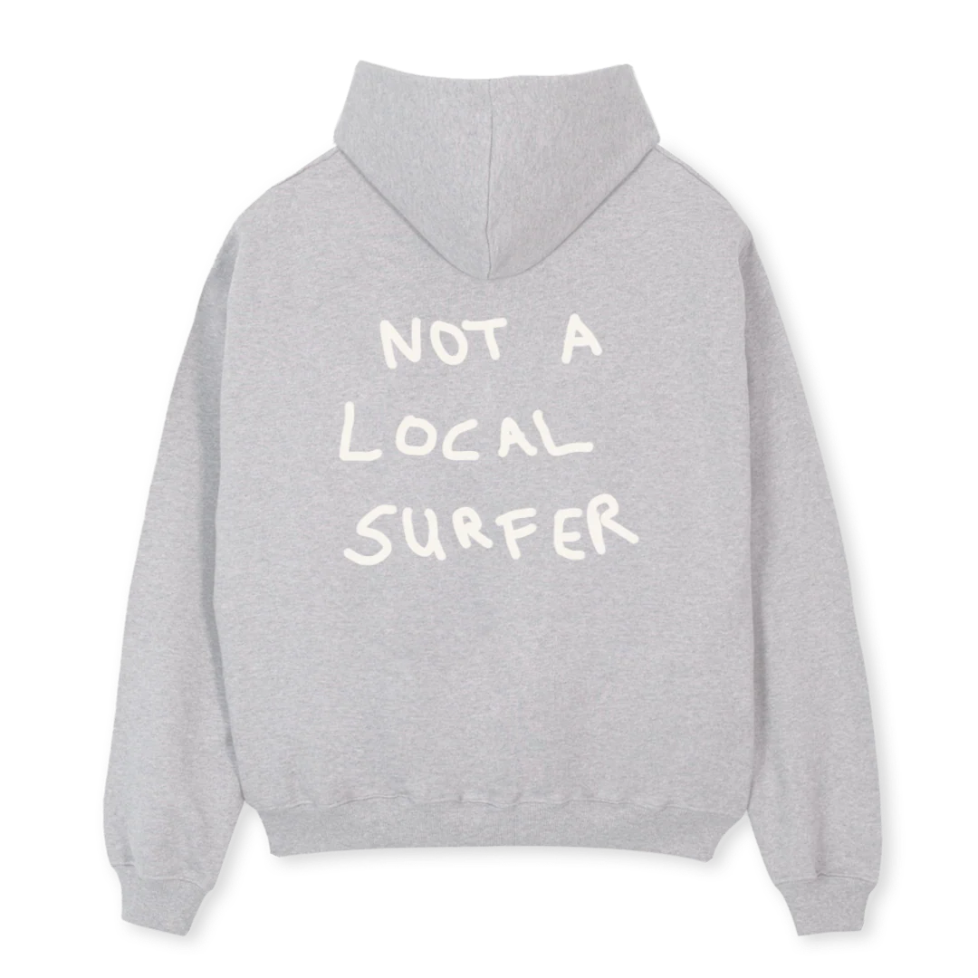 JVBNOTASURFGREYM Light Grey Marl Oversized Hoodie. - Image 2