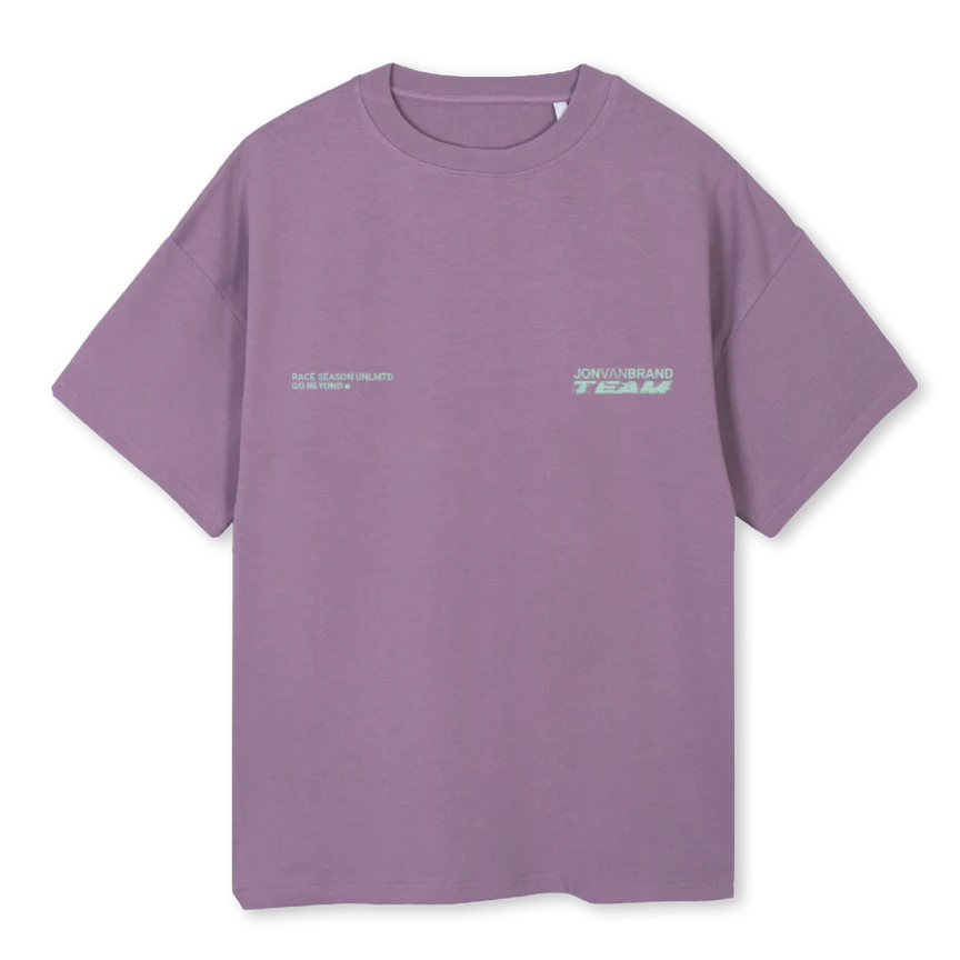 JVBTEAMLILAC Purple Oversized Tee.