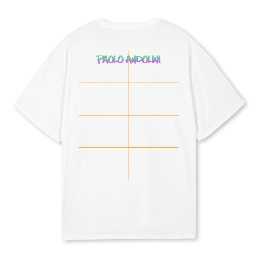 KARAFURU W D White Oversized Tee. - Image 2