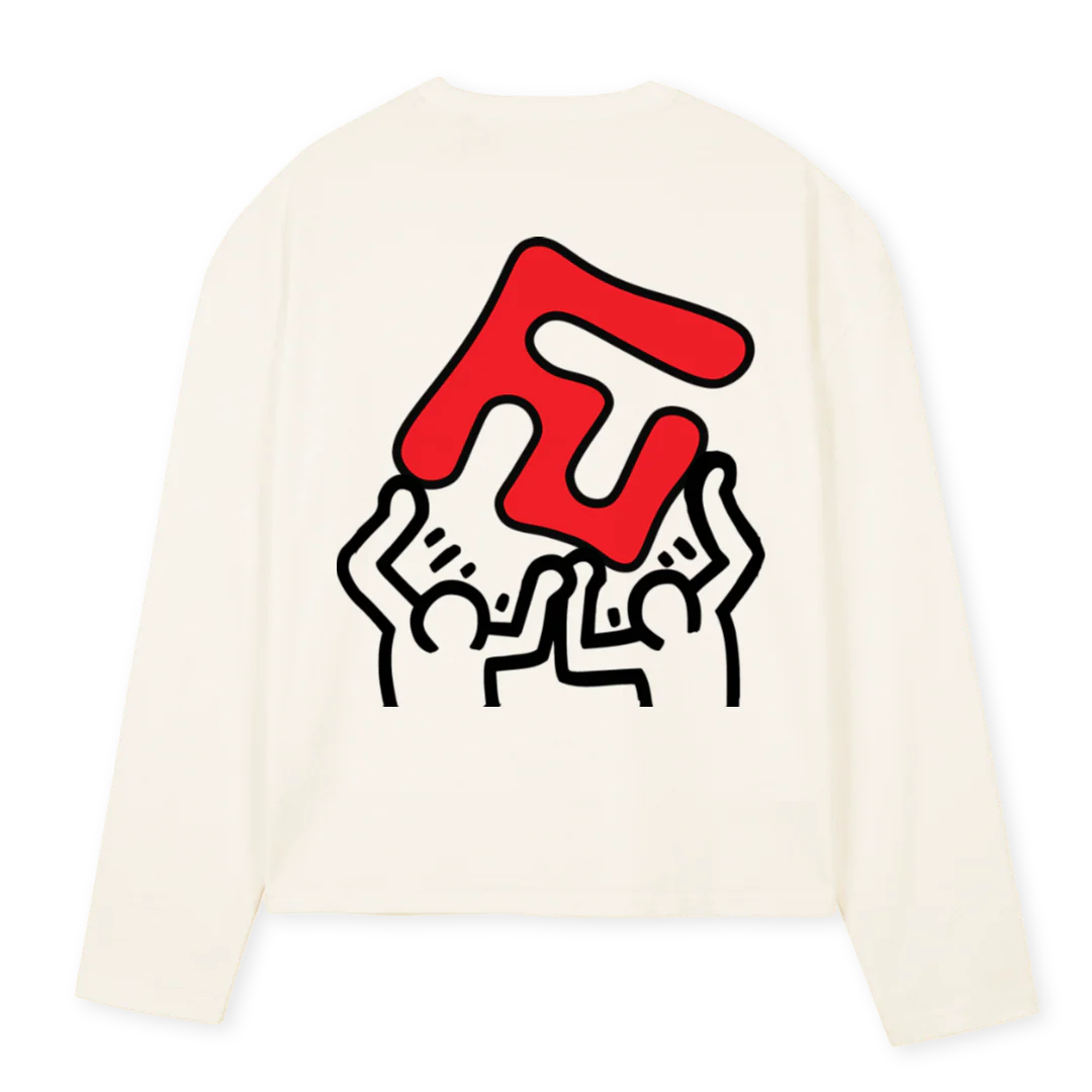 KEITHVALENTINE Vintage White Oversized Boxy LS Tee. - Image 2
