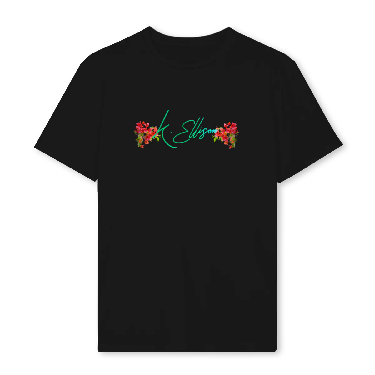 KELLIEFLOWER Black Regular Tee.