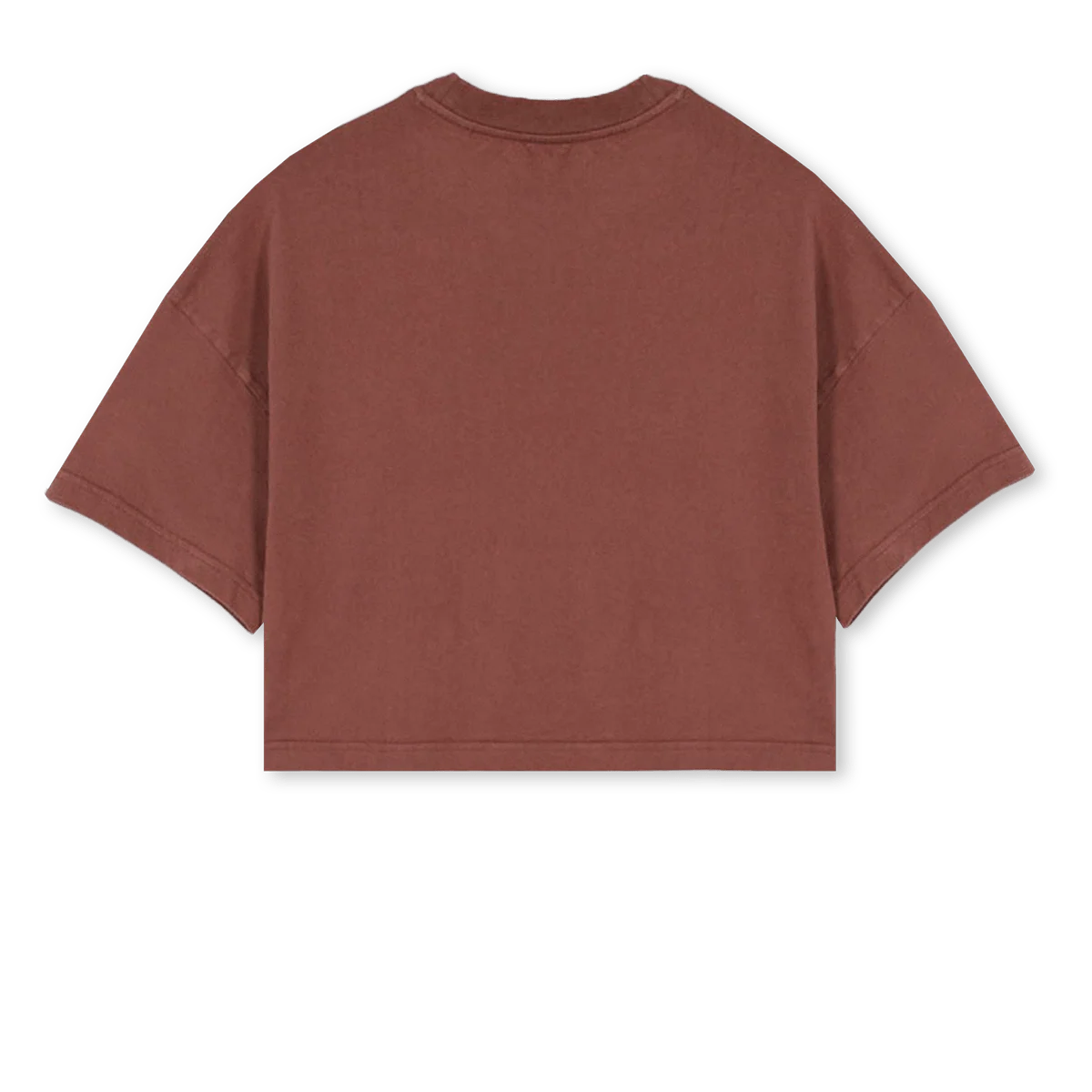 KIANI CROPPED T Vintage Brown Cropped Oversized Tee. - Image 2