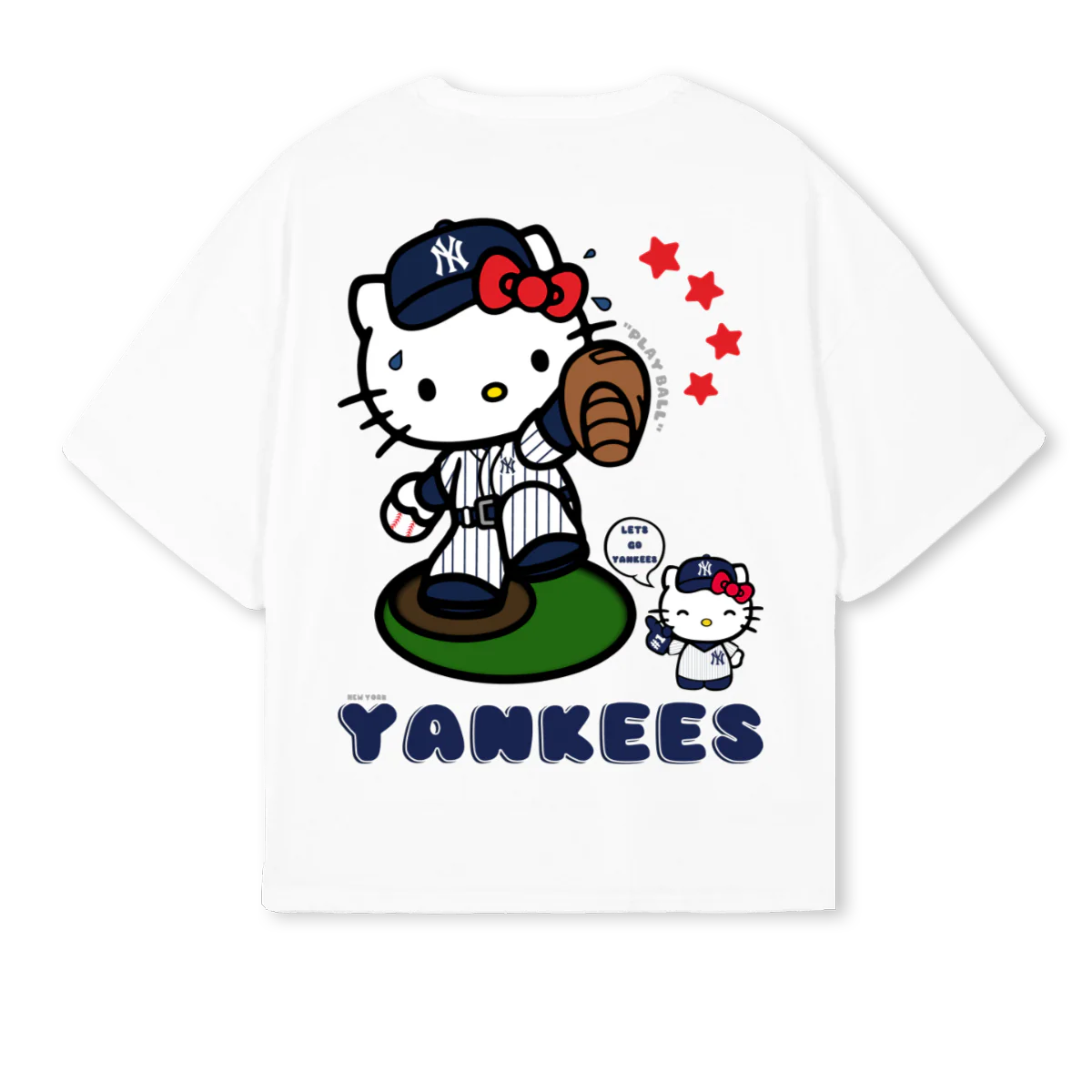 KITTY White Oversized Boxy Tee. - Image 2
