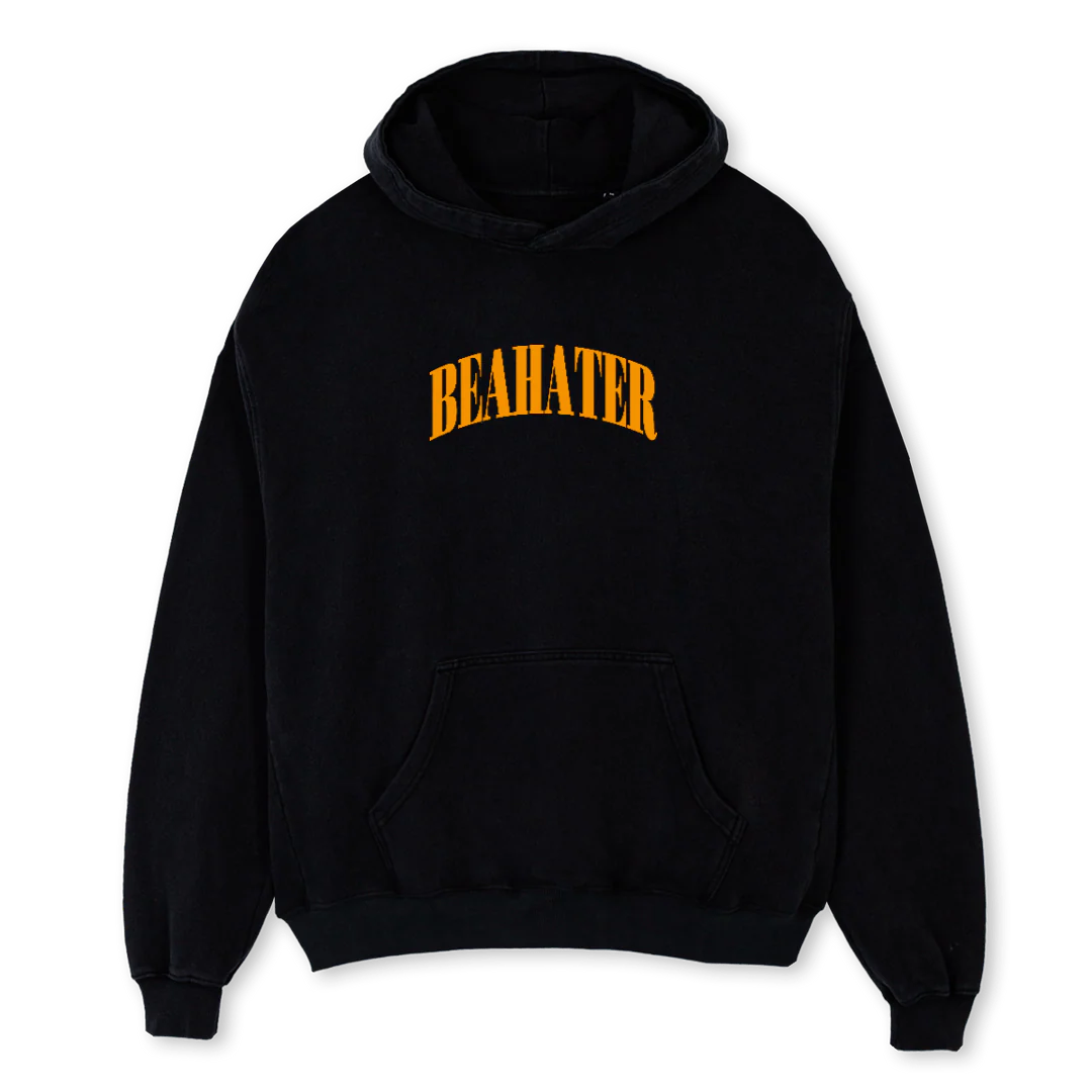 KLASSIK ORANGE Black Oversized Hoodie.