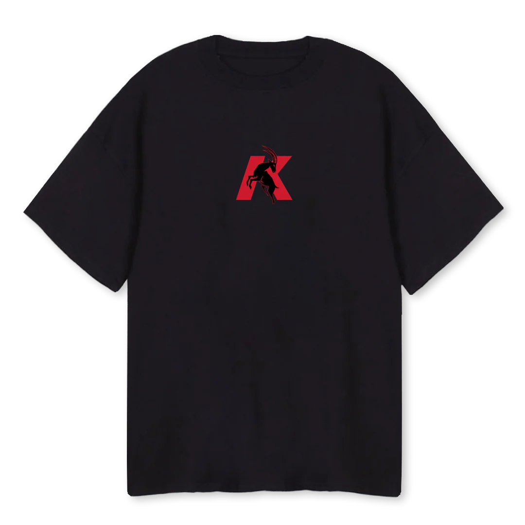 KLAUSEN SIX Black Oversized Tee.