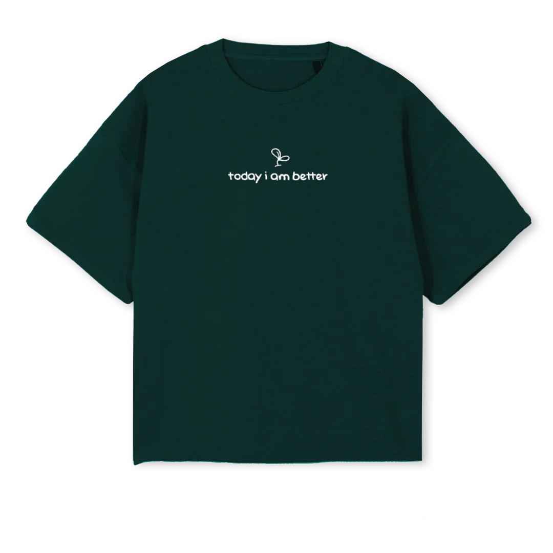 KYLIE PRICE TIAB Wild Green Oversized Boxy Tee.