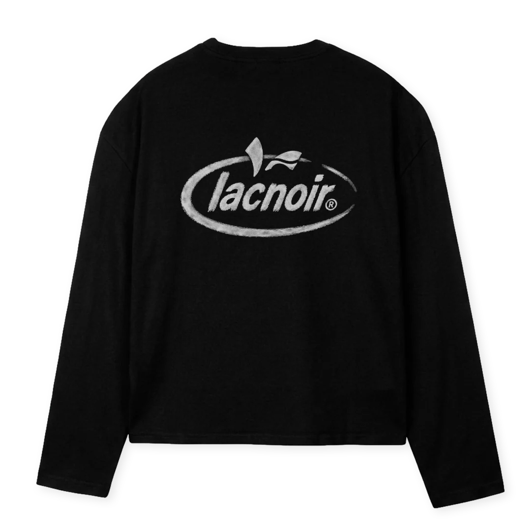 LACNOIRMISTCIRCLE Black Oversized Boxy LS Tee. - Image 2